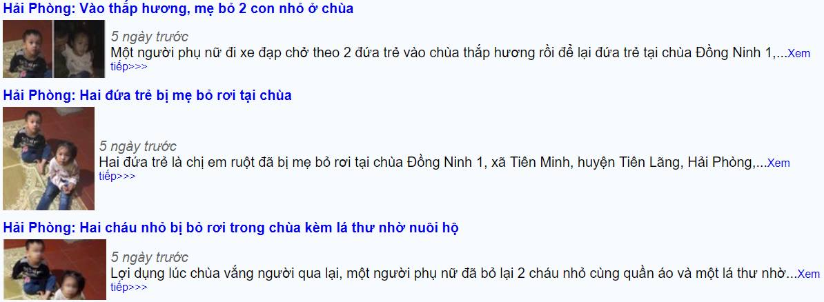 BÁO CHÍ QUAN TÂM VỤ 2 CHÁU NHỎ BỊ BỎ RƠI TẠI CHÙA ĐÔNG NINH (XÃ TIÊN MINH, HUYỆN TIÊN LÃNG)